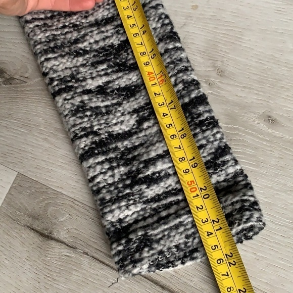 DeX knit sweater jacket black white zipper cardigan casual career size Small - Picture 6 of 8